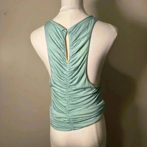 Anthropologie Pilcro Reversible Ruched Light Sky Blue Sleeveless Tank Top S - Picture 6 of 7